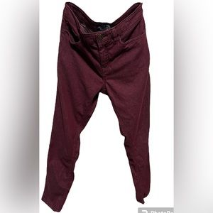 North face 5 pocket pants jeans mulberry burgundy stretchy jeggings size 2